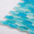 High-end Modern Style Long Hexagon Blue Swimming Pool Mosaics